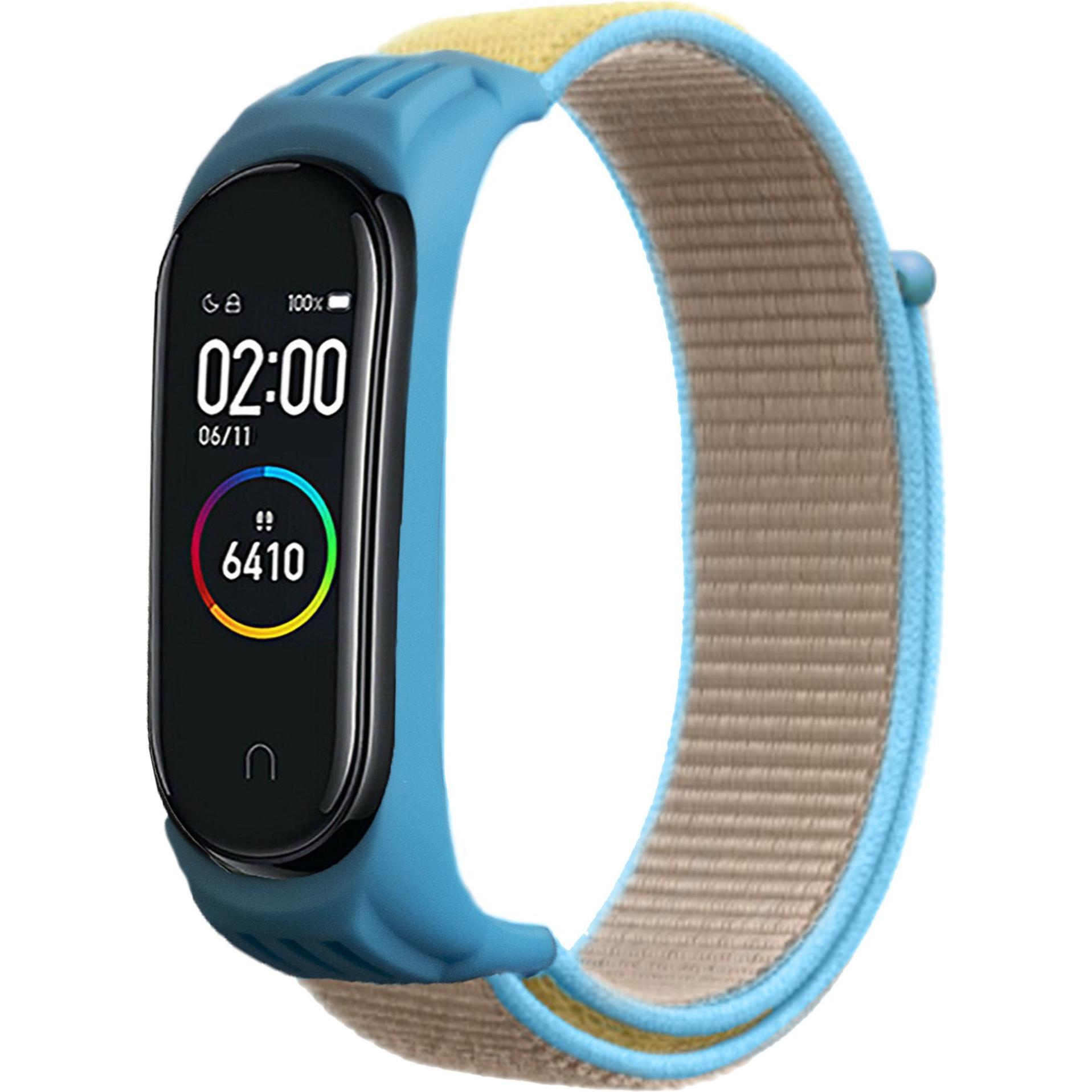 Strap-it Armband (Nylon, Mi Band 6), Uhrenarmband, Braun