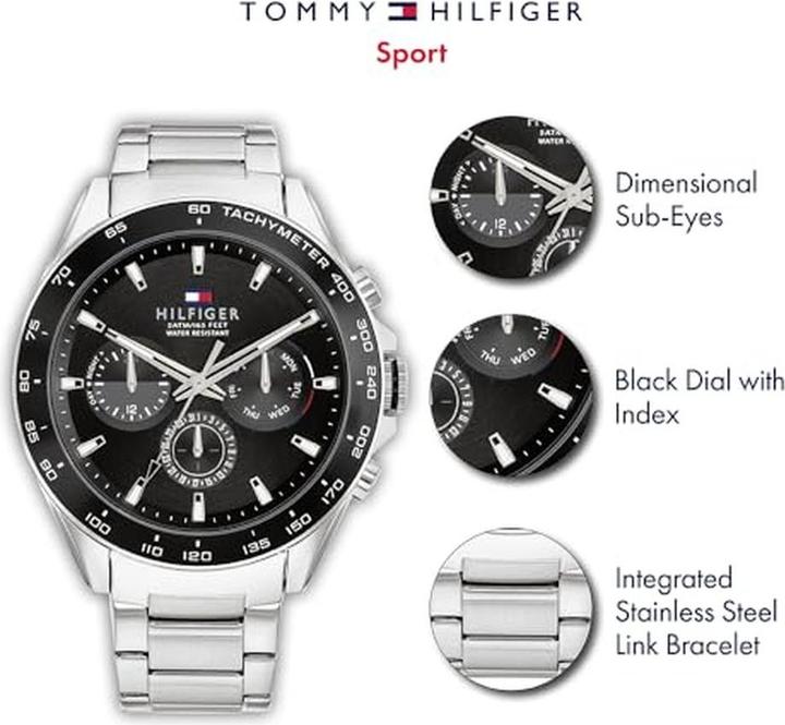 Immagine prodotto Tommy Hilfiger Gufo (Orologio da polso analogico, 46 mm)