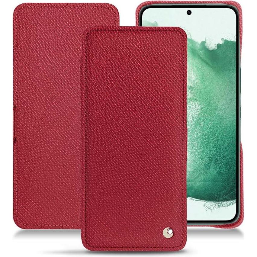 Noreve Lederschutzhülle horizontal (Samsung Galaxy S22+ 5G), Smartphone Hülle, Rot