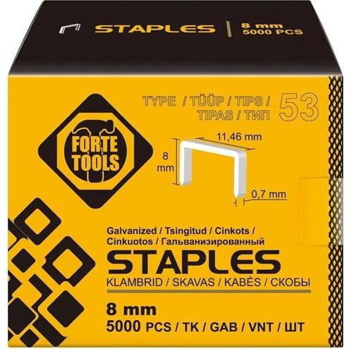 Forte tools, Büroklammer, STAPLES 53 TYPE 8MM 5000PCS (5000 x)