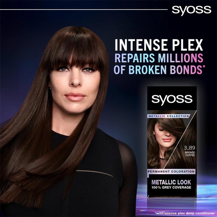 Actual product image Syoss Permanent Colour Hair Dye 3-89 Bronze Coffee (3-89 Bronze Coffee)