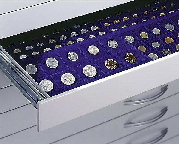 Actual product image C+P Drawing cabinet, A0, 8 drawers, height 760 mm, black grey / traffic white.