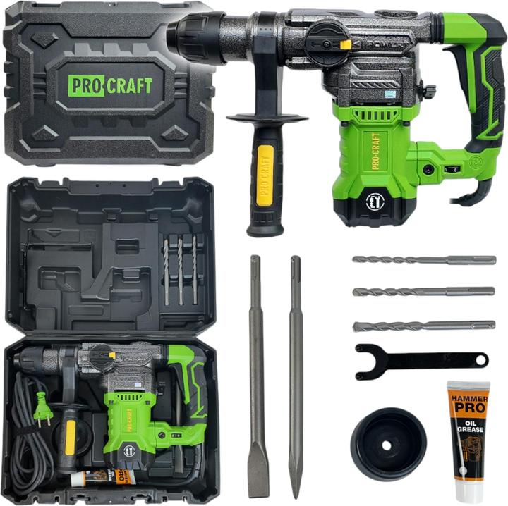 Actual product image Procraft BH1800 combi hammer 1500 Watt 5.5 Joule SDS-Plus (Hammer drill)