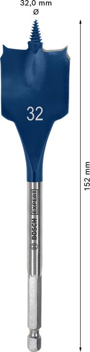 Produktbild Bosch Professional Zubehör EXPERT Self Cut Speed Flachfräsbohrer, 32 x 152 mm (32 mm)