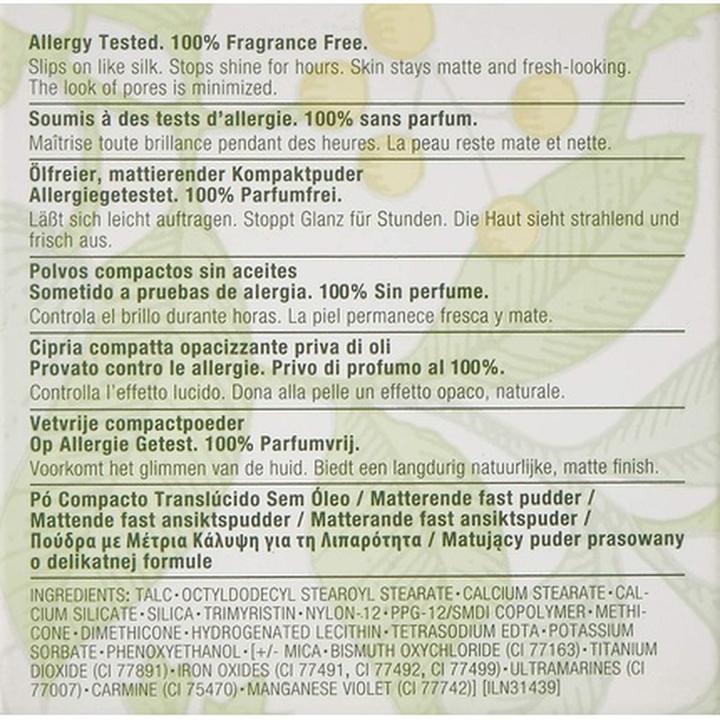 Nährwerte und Zutaten Clinique Stay Matte Sheer Pressed Powder 7.6g - 11 Stay Brandy