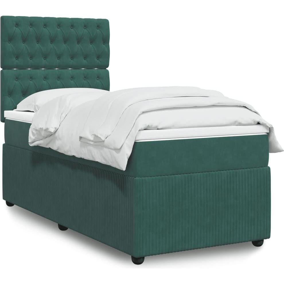 VidaXL, Bett, Bo x springbett mit Matratze 80 x 200 cm Samt (80 x 200 cm)