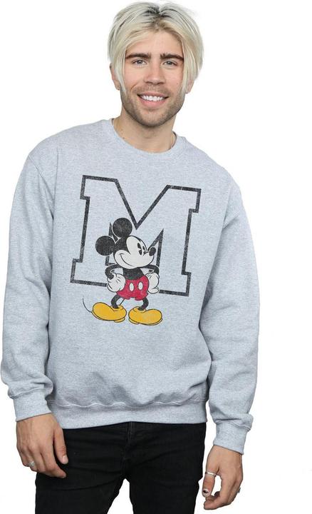 Actual product image Disney Mens Classic M Mickey Mouse Sweatshirt (M)