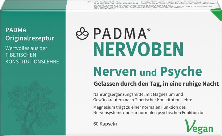 Nährwerte und Zutaten Padma Nervoben (60 Stück, Kapseln, 56 g)