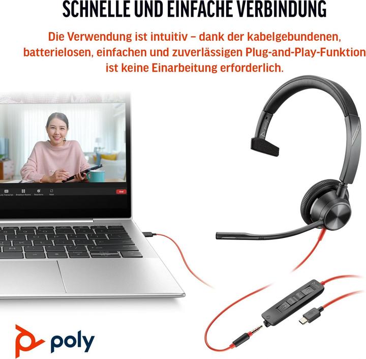 Actual product image Poly BW 3315 -M USB-C HS (Cable, USB-C)