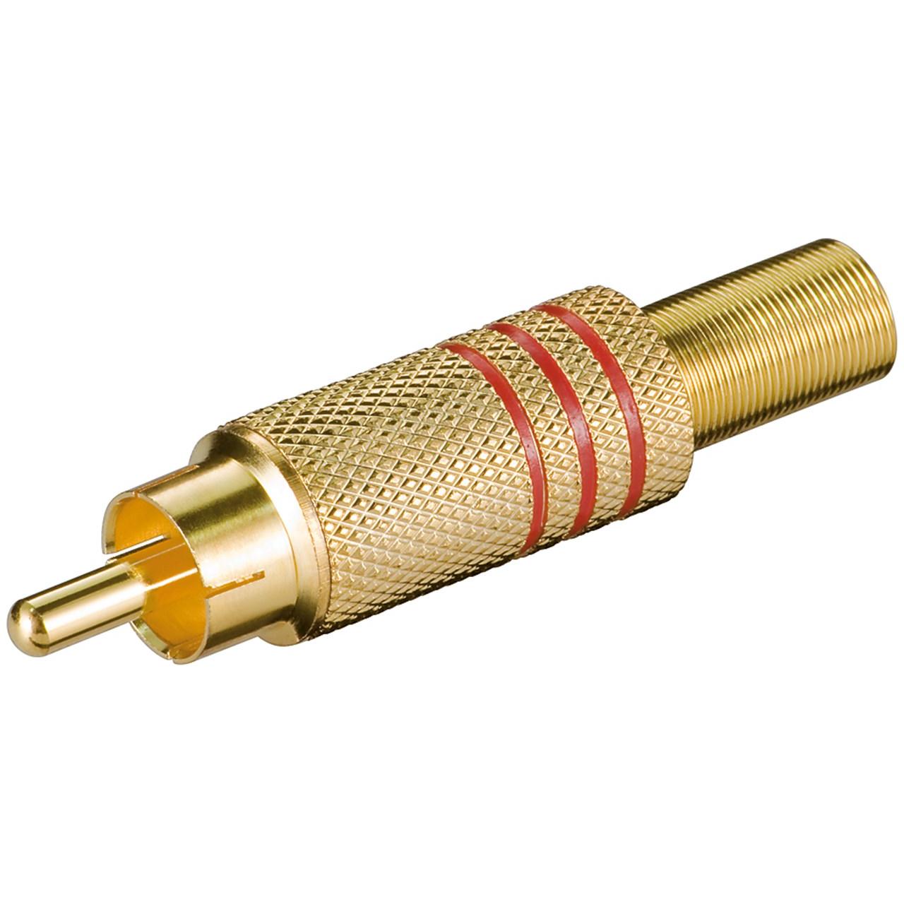 Goobay Cinch Stecker, Audio Stecker, Rot