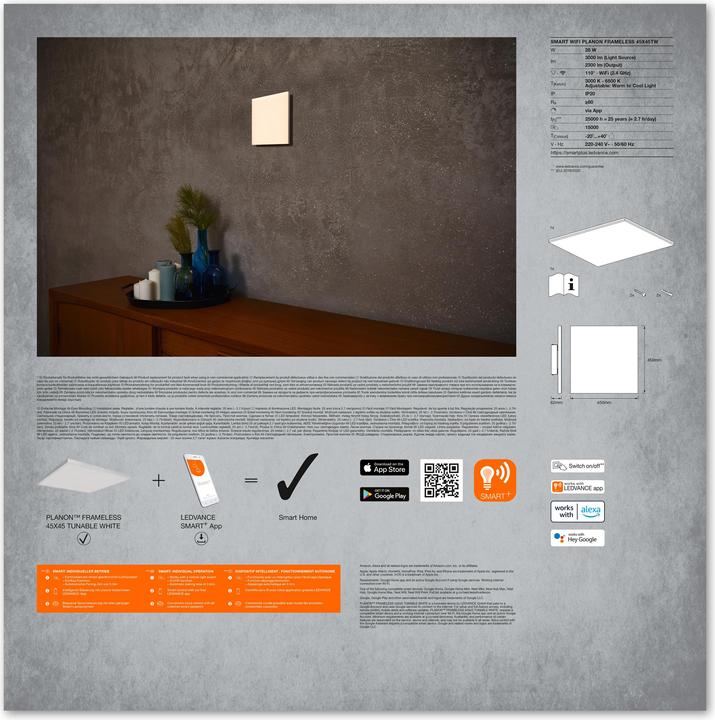 Produktbild Ledvance Smart+ Planon Frameless (2300 lm)
