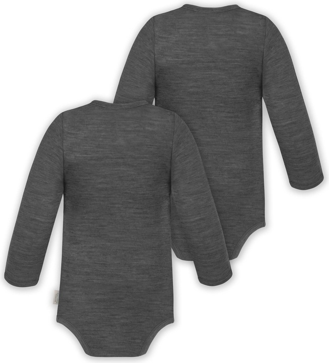 Actual product image Normani 2-pack double pack baby bodysuit merino wrap bodysuit long sleeve - 9343 (62)
