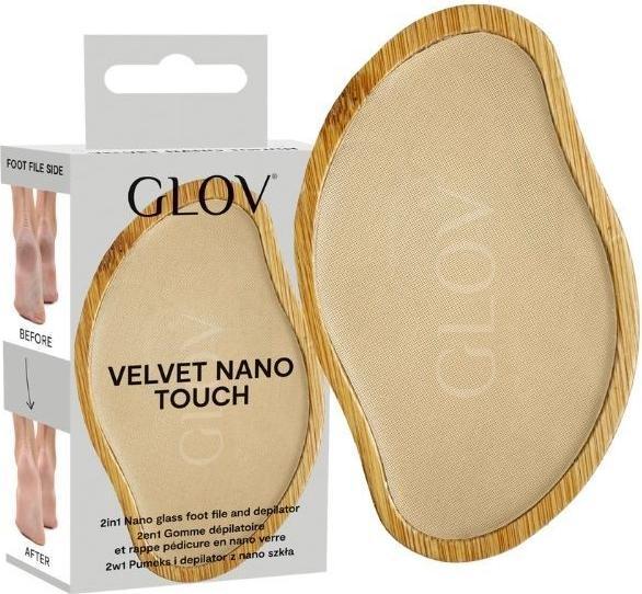 Productafbeelding Glov Velvet Nano Touch 2in1 Pumice Stone And Depilator With Nano Glass