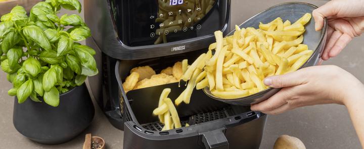 Immagine prodotto Princess Friggitrice digitale ad aria calda da 6,5 l con parete divisoria