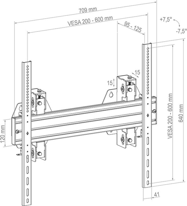 Image du produit Hagor WH SYNCHRON HD 55-75 (Mur, 75", 150 kg)