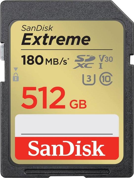 SANDISK Extreme (512 GB, SDXC, U3, UHS-I)