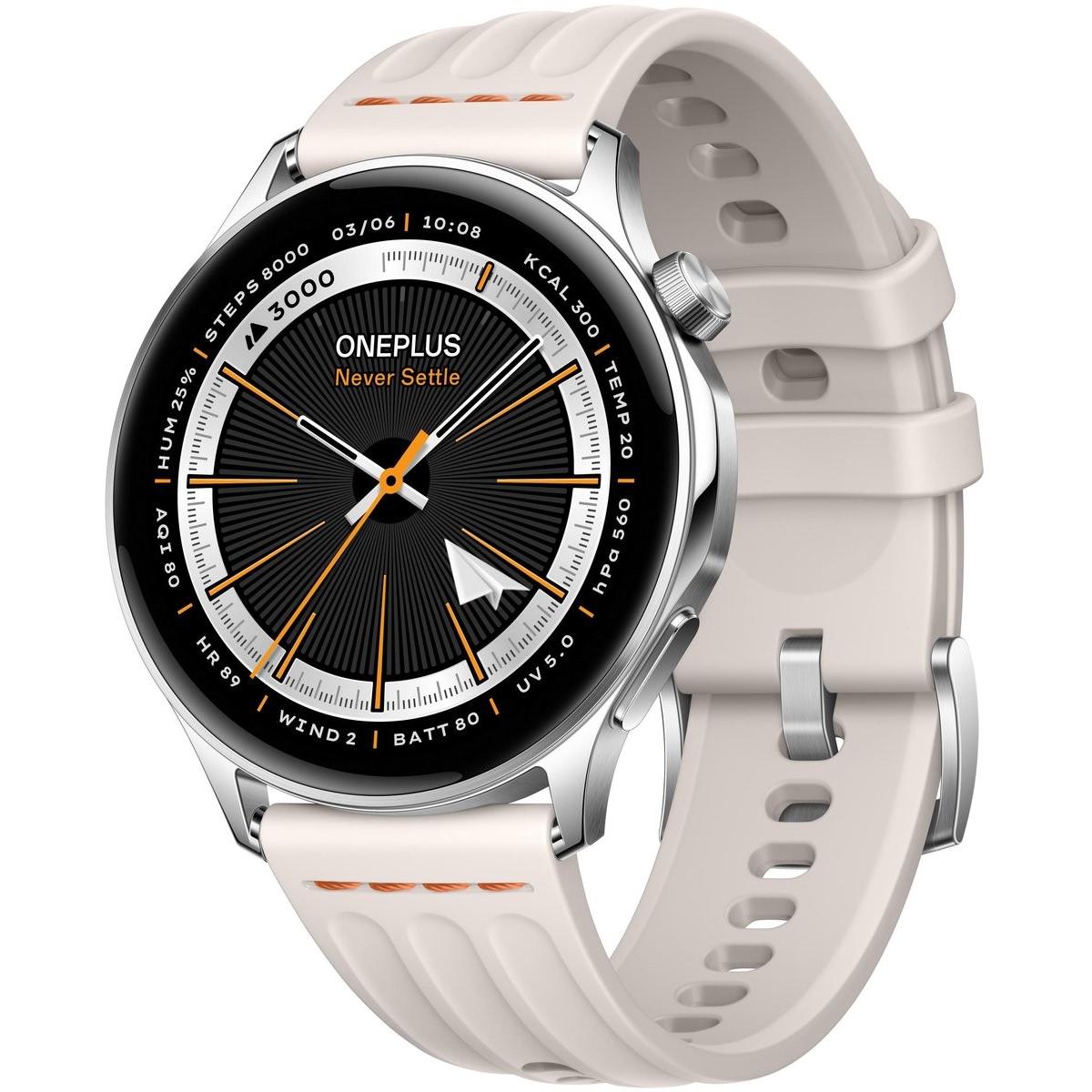 OnePlus Watch Lite Smartwatch, Silver Steel, Smartwatch
