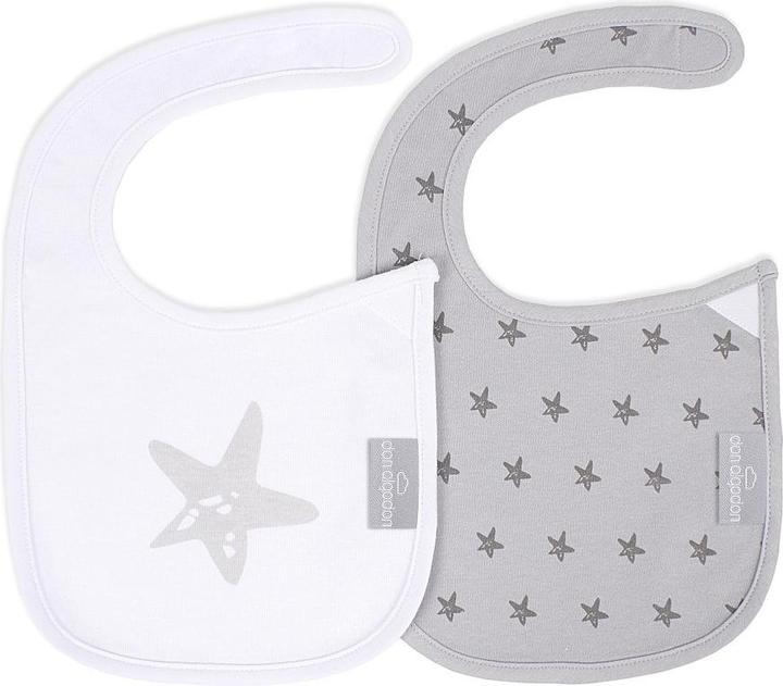 Immagine prodotto Don Algodon BAVAGLINO IN VELCRO (CONFEZIONE DA 2) - 38X22 - COTONE - GRIGIO