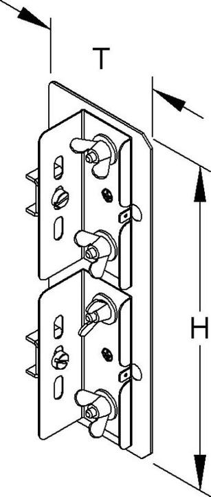 Actual product image Niedax NIE DAED 220 N GK end cover, 220x80 mm Aluminium, natural anodised