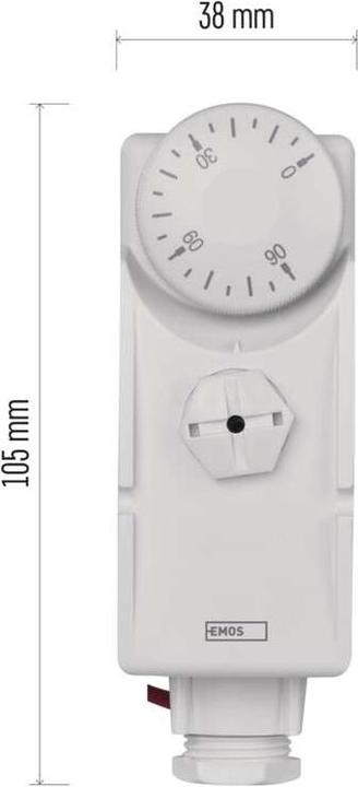 Produktbild Emos Anlege-Thermostat mit Fernfühler P5682, manuell