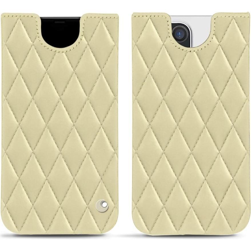 Noreve Lederschutzhülle (Apple iPhone 13 Pro Max), Smartphone Hülle, Beige