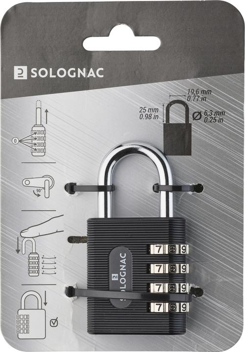 Actual product image Solognac shooting padlock code 327830