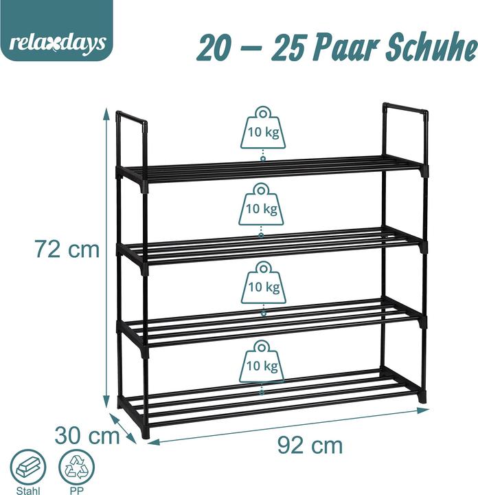 Productafbeelding Relaxdays Schuhregal (92 x 30 x 72 cm)