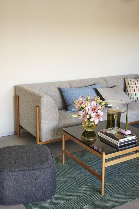 Image du produit Hübsch Table basse Raw Noir/Naturel (80 x 80 x 45 cm)