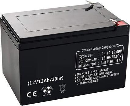 Immagine prodotto RND Batteria ricaricabile, al piombo, 12V, 12Ah, linguetta piatta, 6,3 mm (1 pz., 12000 mAh, Accumulatore di carica elettrica)