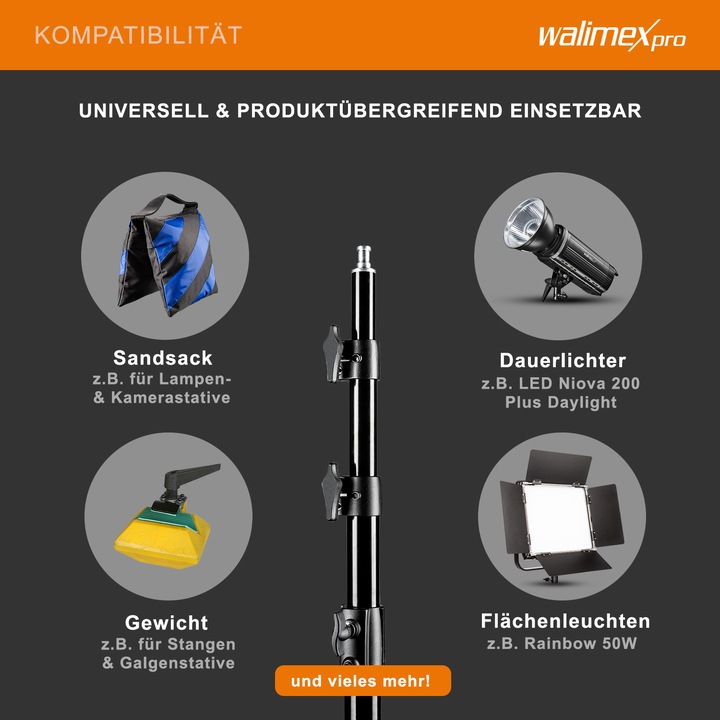 Actual product image Walimex WT-420 lamp tripod, 420cm (420 cm, 7.50 kg)