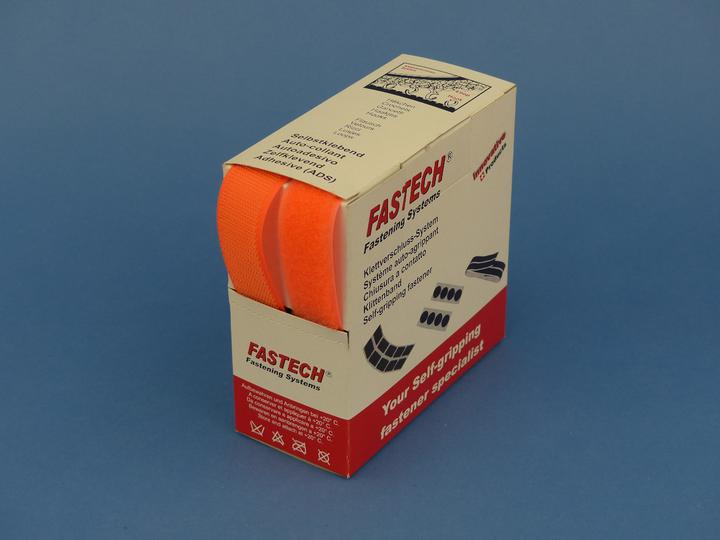 Produktbild Fastech Klettband-Box Neonorange (25 mm)