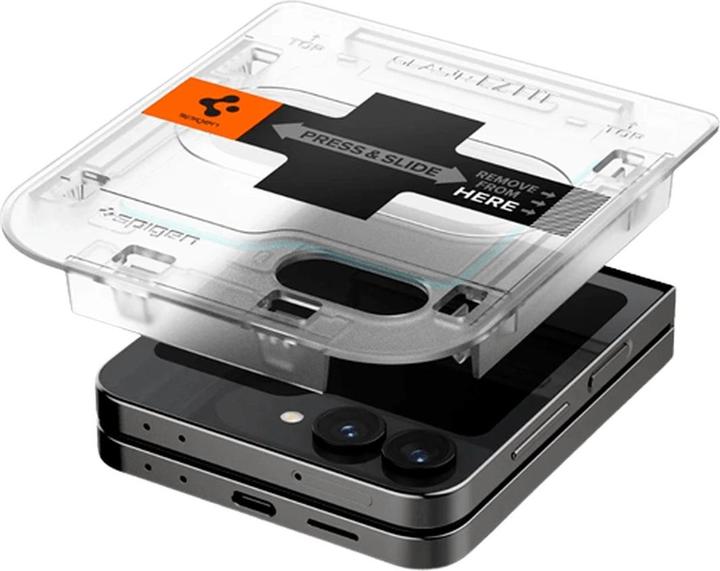 Produktbild Spigen EZ Fit Gehärtetes Glas Clear Displayschutzfolie Samsung Galaxy Z Flip 6 2-Pack (2 Stück, Samsung Galaxy Z Flip6)