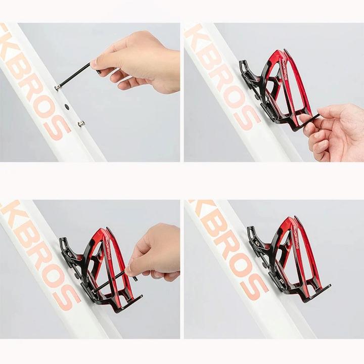 Produktbild Rockbros FK338 Fahrradhalter für Wasserflasche – Schwarz und Rot