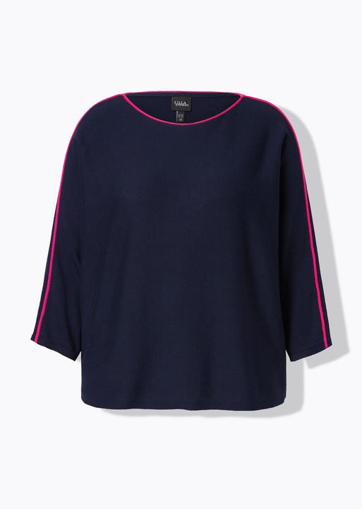 Produktbild Ulla Popken Pullover, Piping, U-Boot-Ausschnitt, 3/4-Arm (60)
