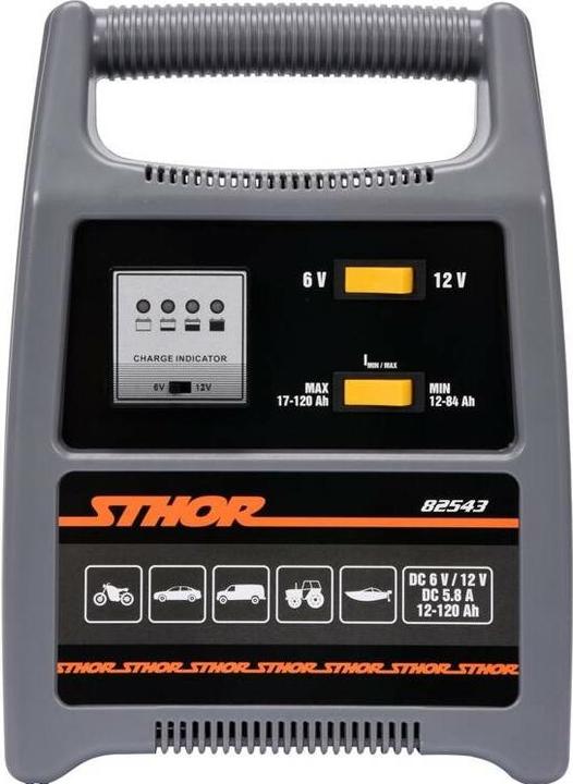 Produktbild Sthor 6V/12V Batterieladegerät Automatik Batterielader 8A 120Ah (12V, 8 A)