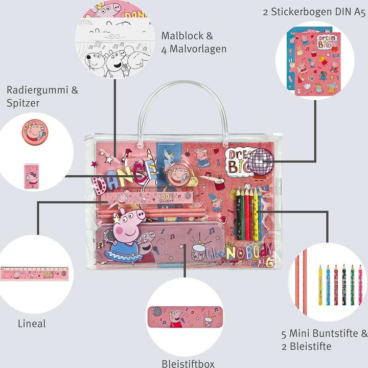 Produktbild Undercover PVC Tasche Motiv Peppa Pig mehrfarbig