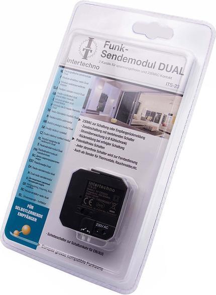 Immagine prodotto intertechno Doppio trasmettitore wireless ITS-23 (Attuatore dell'interruttore)