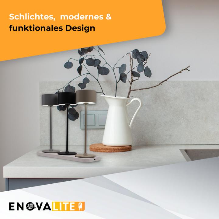 Actual product image Enovalite 3er Ladestation ELED900400, für Akku-Tischleuchten, weiss