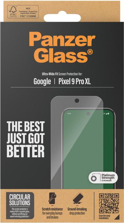 Image du produit PanzerGlass Ajustement ultra-large (1 pcs, Google Pixel 9 Pro XL)