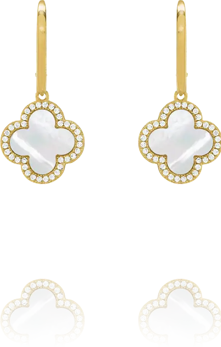 Immagine prodotto Charles Garnier Orecchini in argento placcato oro, madreperla e zirconi