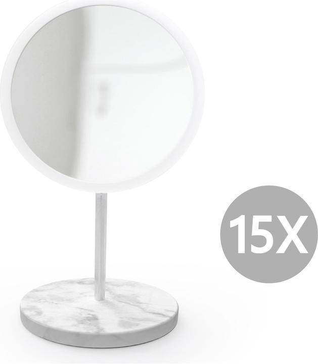 Actual product image Bosign AirMirror Marble Stand Cosmetic Mirror with 15x magnification