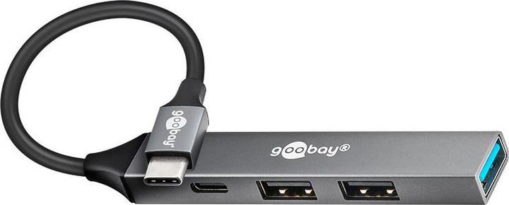 Produktbild Goobay Slim 4-Port USB-Hub, USB-C auf USB-C/USB-A, USB 3.2 (USB-C, 4 Ports)