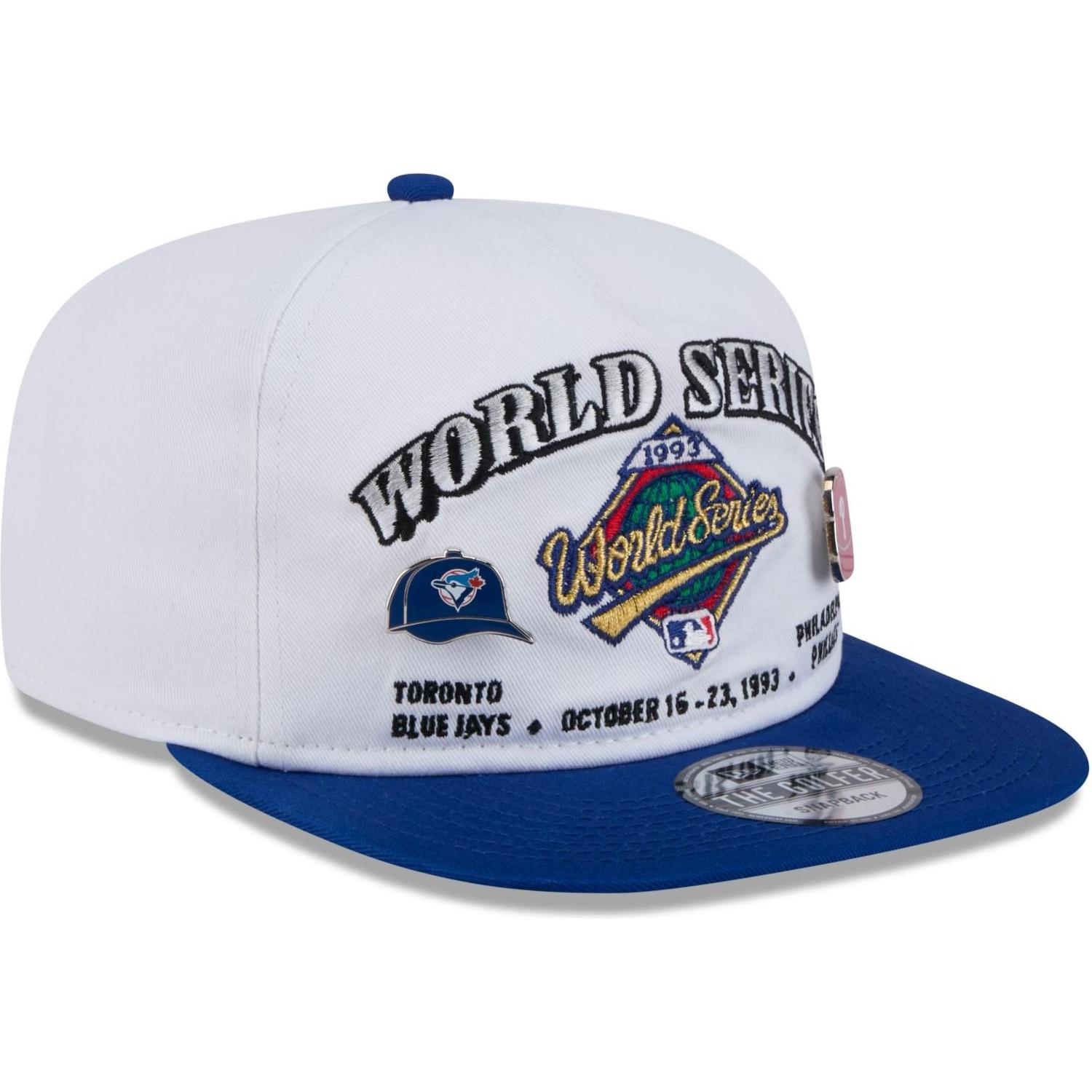 Thumbnail - New Era, Herren, Cap, Golfer Cap World Series 1993 Pin Blue Jays Phillies, Weiss, (One Size)