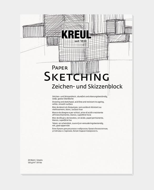 Kreul Bloc d'artiste Paper Sketching, DIN A3, 20 feuilles