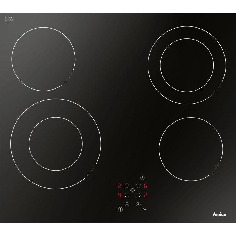 Amica PC6420ZT Keramische kookplaat, Kookplaat, Zwart