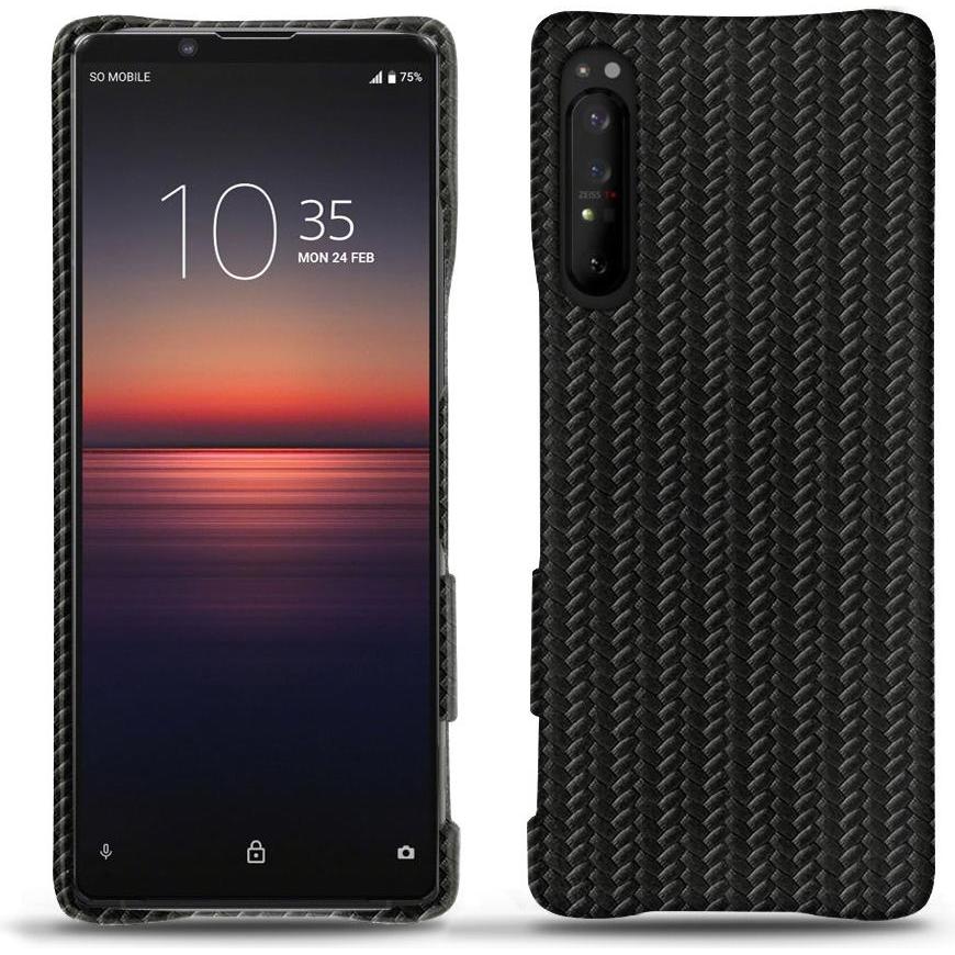 Noreve Lederschutzhülle (Sony Xperia 1 II), Smartphone Hülle, Schwarz
