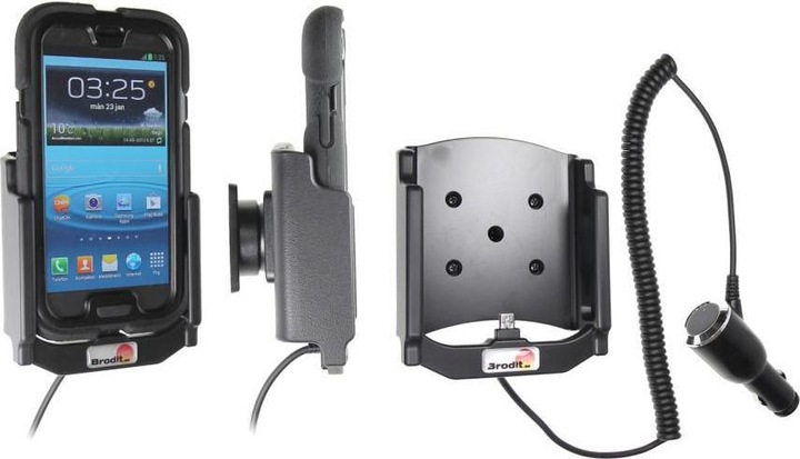 Produktbild Brodit Active holder with cig-plug - Fahrzeughalterung/Ladegerät - für Samsung GALAXY S III (5215...