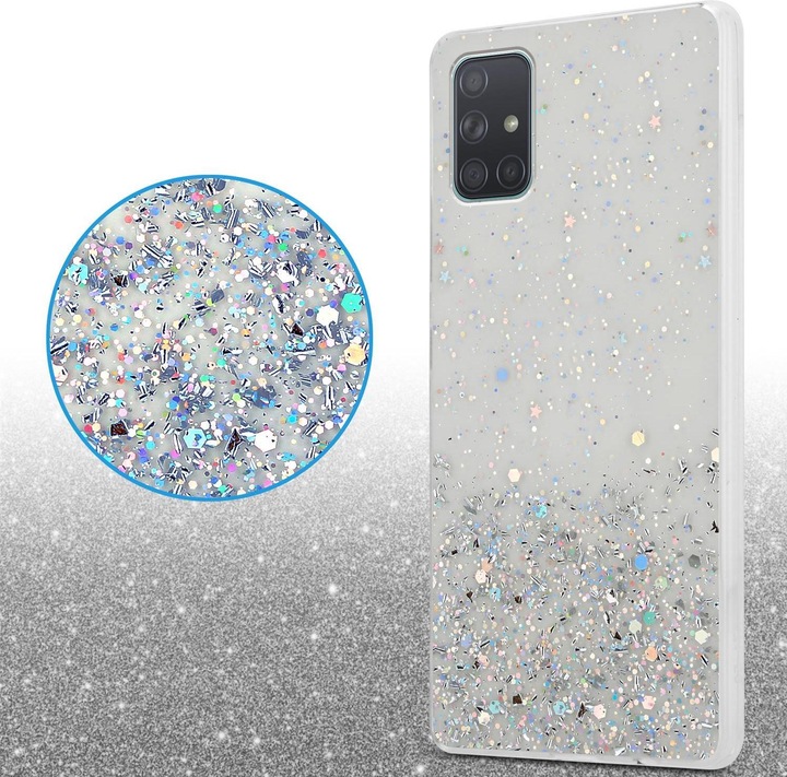 Actual product image Cadorabo TPU cover sparkling glitter (Samsung Galaxy A71)