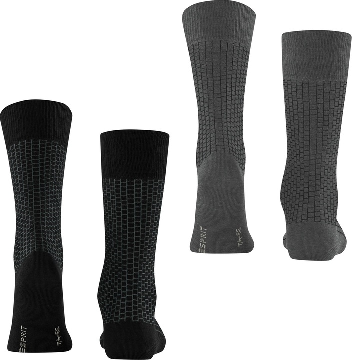 Actual product image Esprit Illusional Grid 2-Pack Men (pack of 2, 43 - 46)