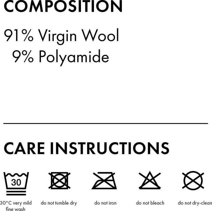Nutritional values and ingredients Burlington Plymouth Wool (Single pack, 36 - 41)